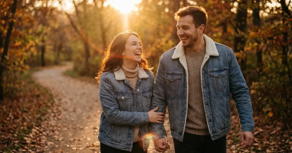 Couple Enjoying Honest Relationship Without Pressure