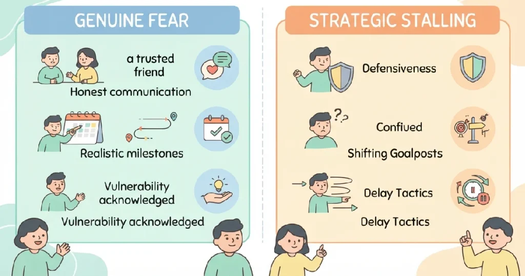 Genuine Fear vs. Stalling_ A Visual Guide