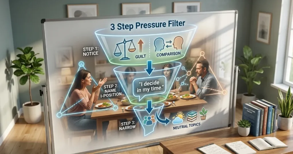 Bowen Family Systems Theory Diagram for Handling Marriage Pressure