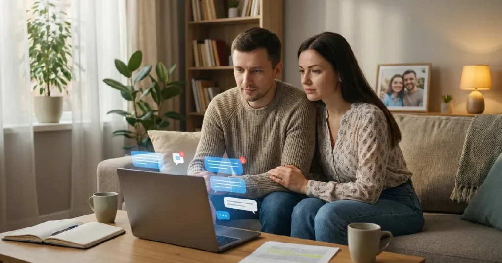 Couple Presenting A United Front About Marriage Choices To Family