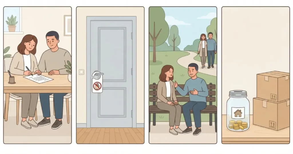 Four-Step Boundary Blueprint for Couples Sharing a Family Home