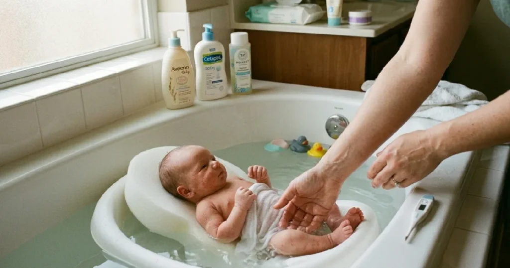 Checking Water Temperature_ The Moment Every New Parent Knows