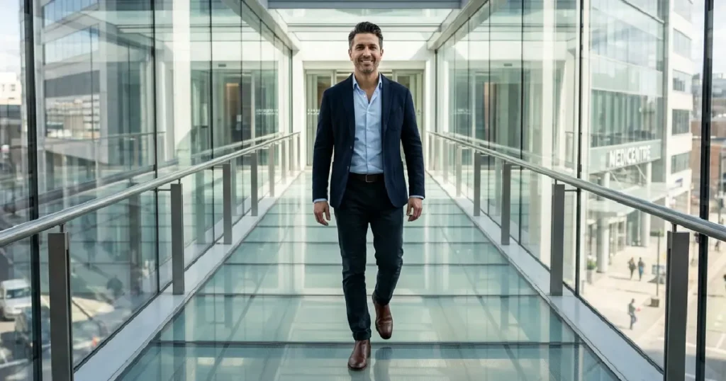 Conquering Height Vertigo on a Glass Skybridge
