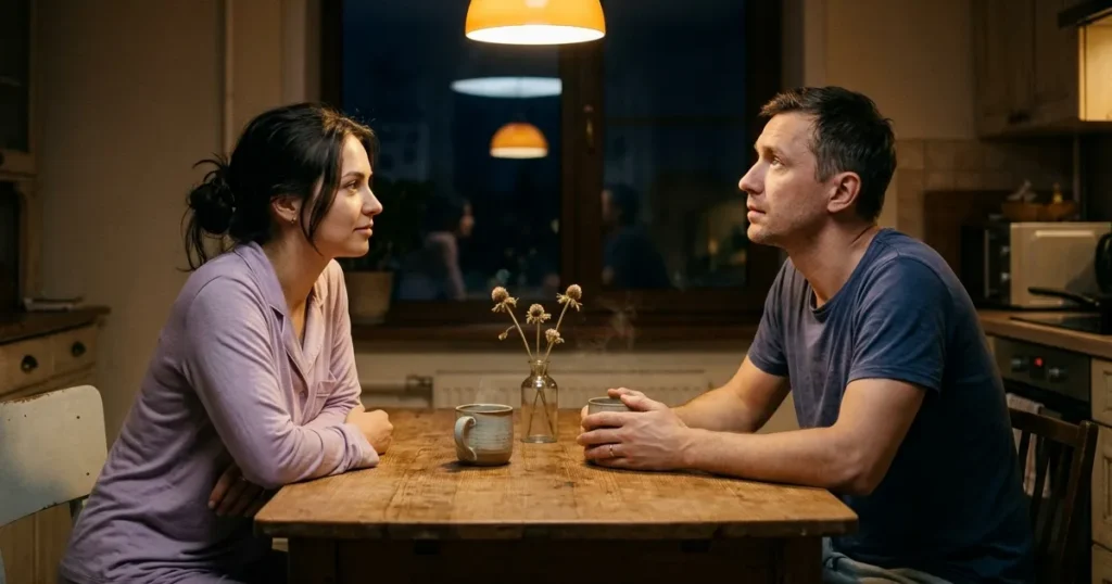 Couple Reconnecting After a Hard Day — Emotional Intimacy and Relationship Check-In