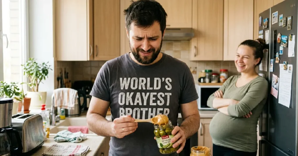 Expectant Father Experiencing Sympathetic Pregnancy Symptoms