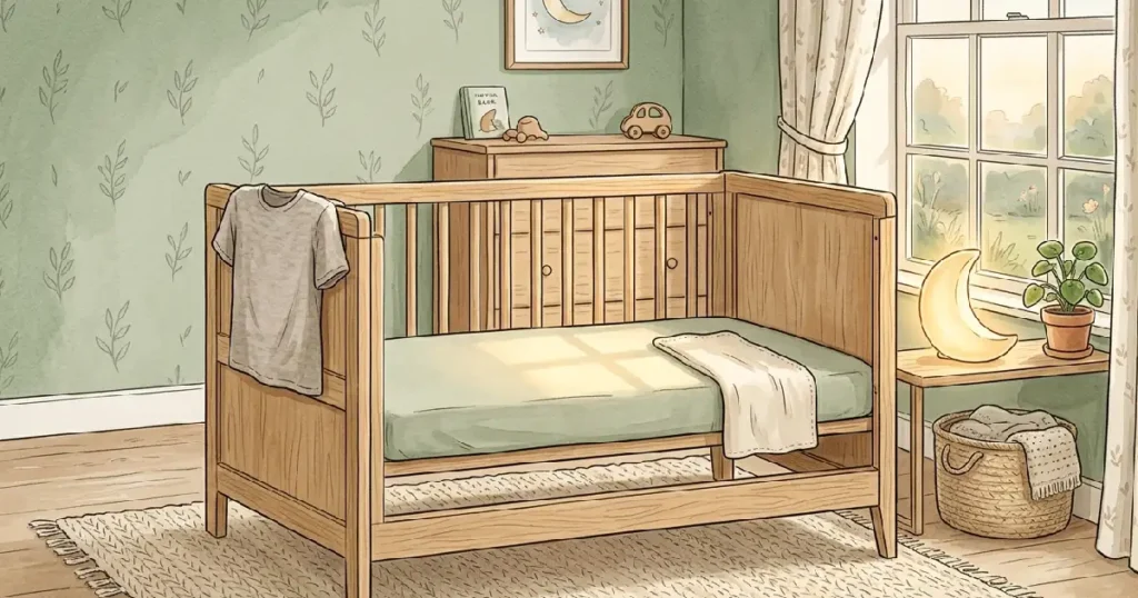 Step-by-Step Newborn to Crib Transition Plan Illustration
