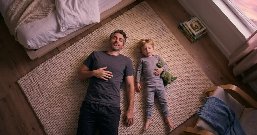 Without a single word, a father shows his son what calm feels like, and the boy's nervous system listens.