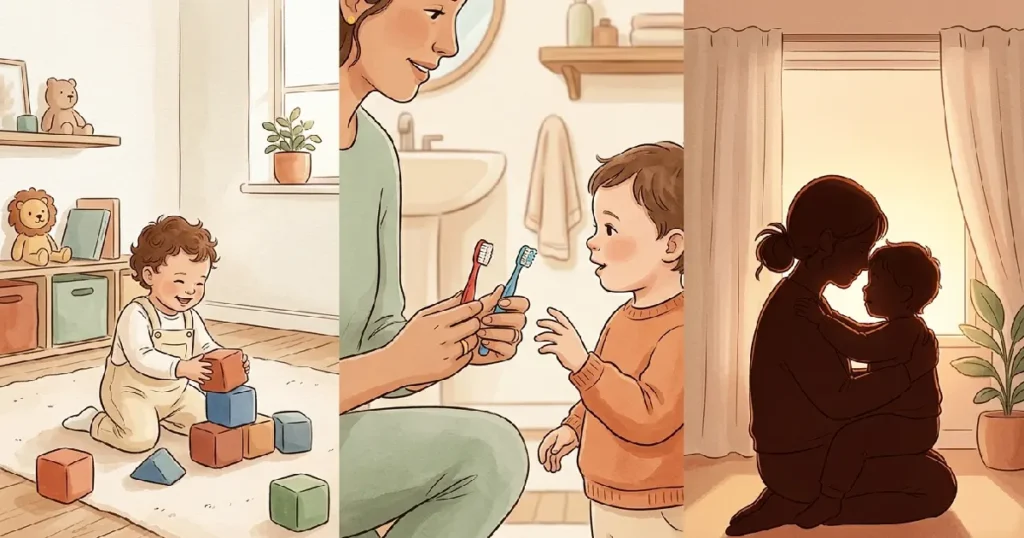 Visual Guide to Gentle Parenting Steps and Toddler Choice Strategy