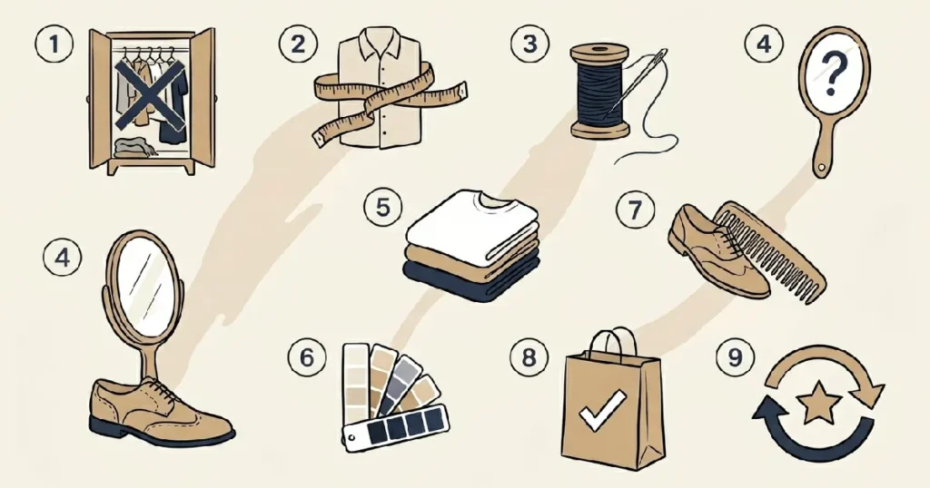 9 Steps to Better Fashion as a Man — Visual Guide