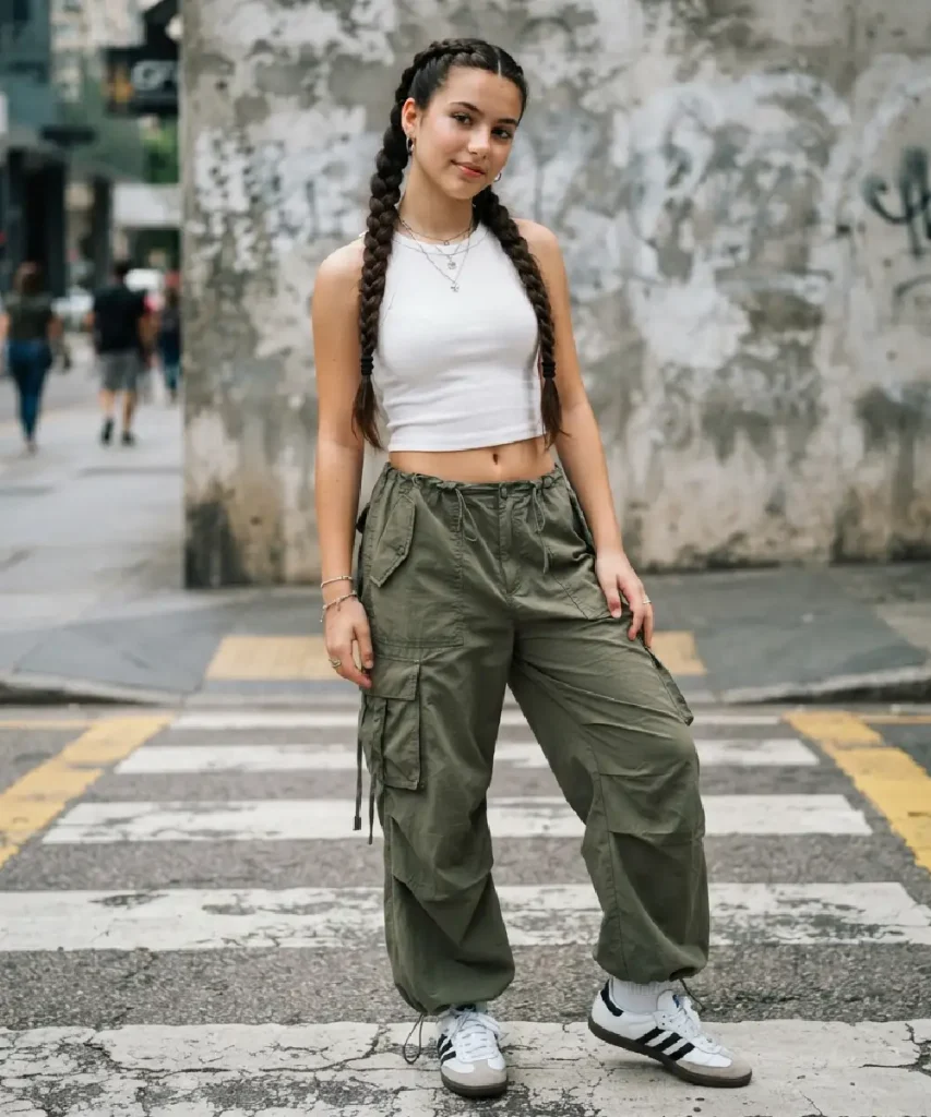 Cargo Pants + Fitted Tank