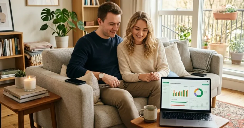 Couple Using Financial Apps to Plan Their Future