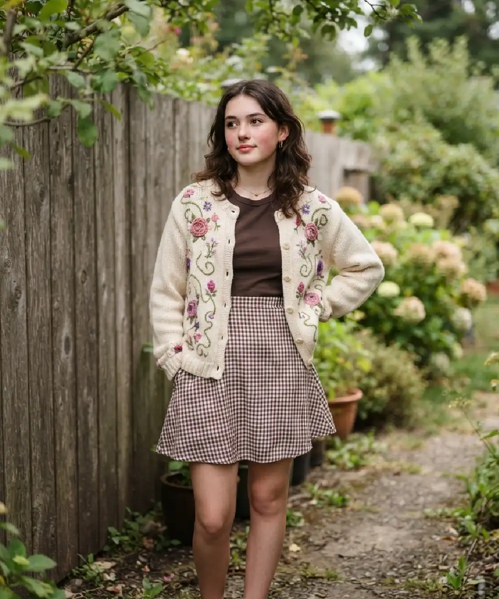 Crochet Cardigan + Slip Dress