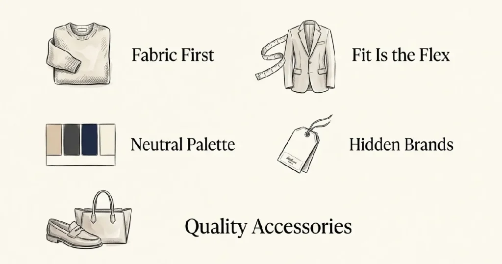 The 5 Pillars of Quiet Luxury — Visual Guide