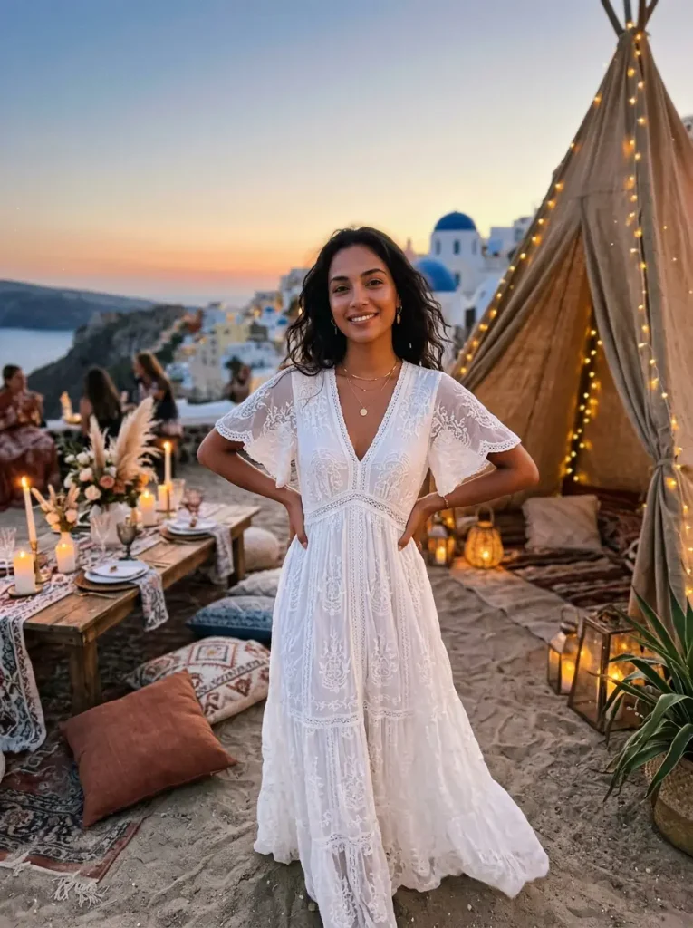 The Boho Lace Maxi Dress