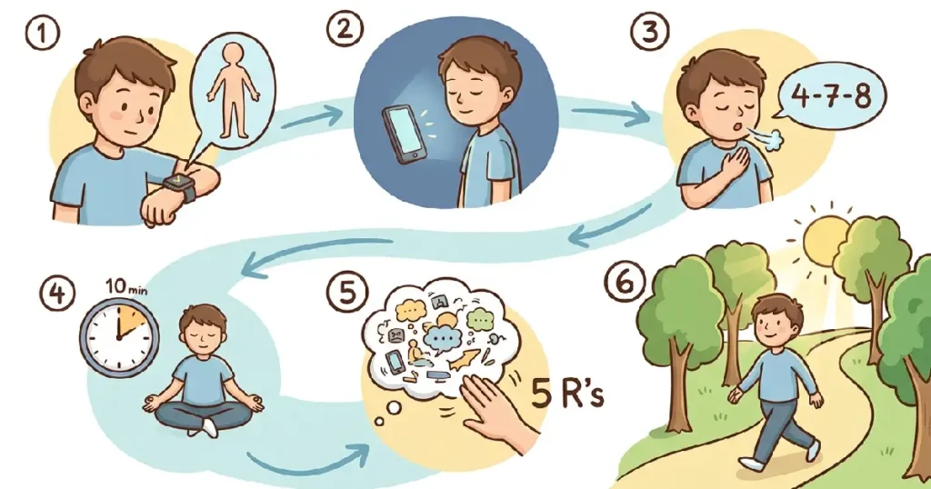 6 Mindfulness Based Stress Reduction Habits Illustrated