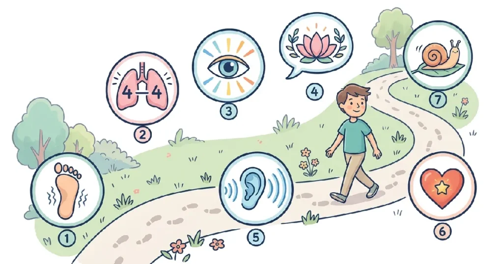7 Walking Meditation Techniques Visual Guide