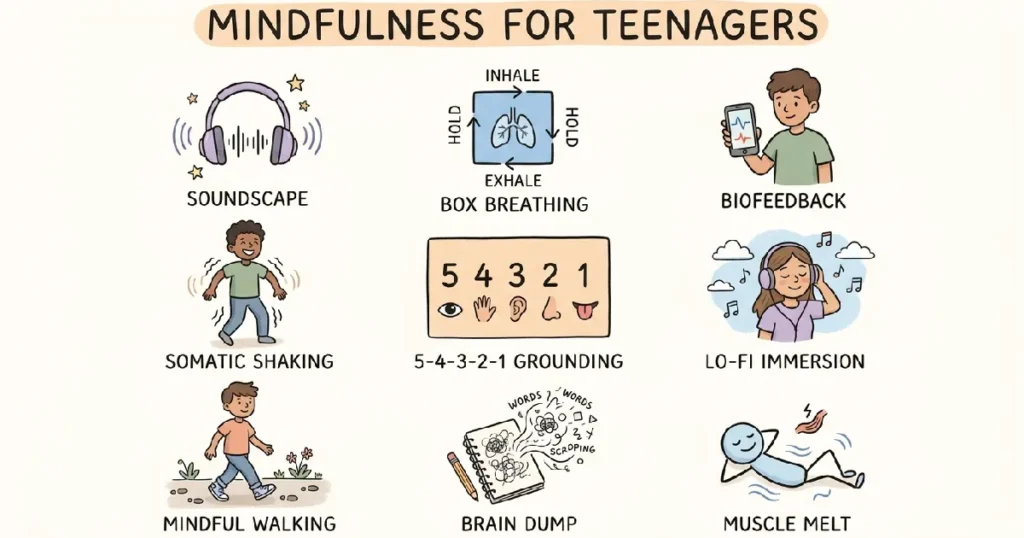 9 Mindfulness Techniques for Teenagers Illustrated Guide