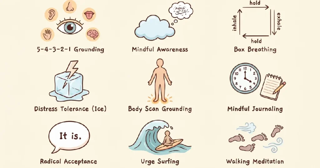 9 Mindfulness for Overthinking Techniques Visual Guide