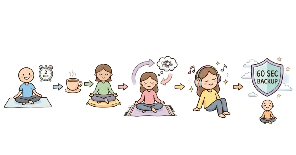 Five Steps to a Lasting Mindfulness Practice Illustrated