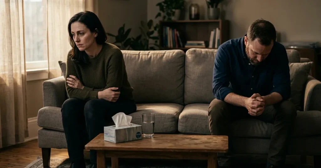 Man and woman therapy sofa