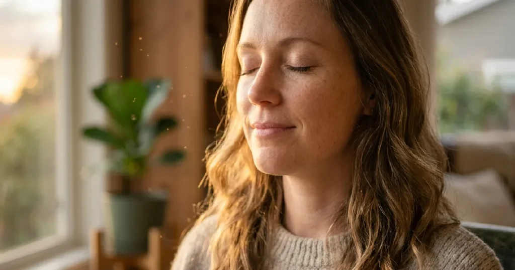 Morning Mindfulness Practice in Golden Light