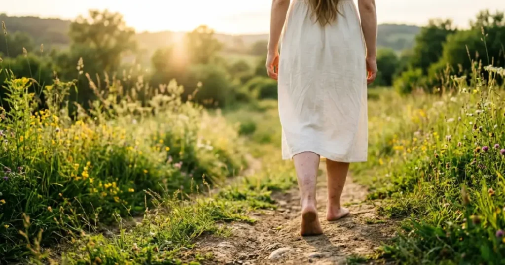 Walking Meditation at Golden Hour