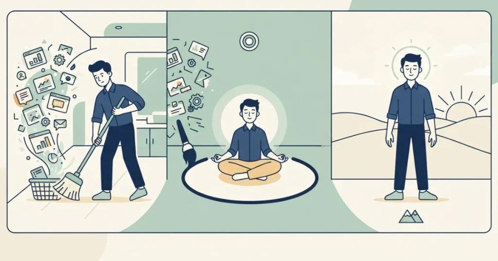 Educational Infographic on Mental Self-Improvement for Men