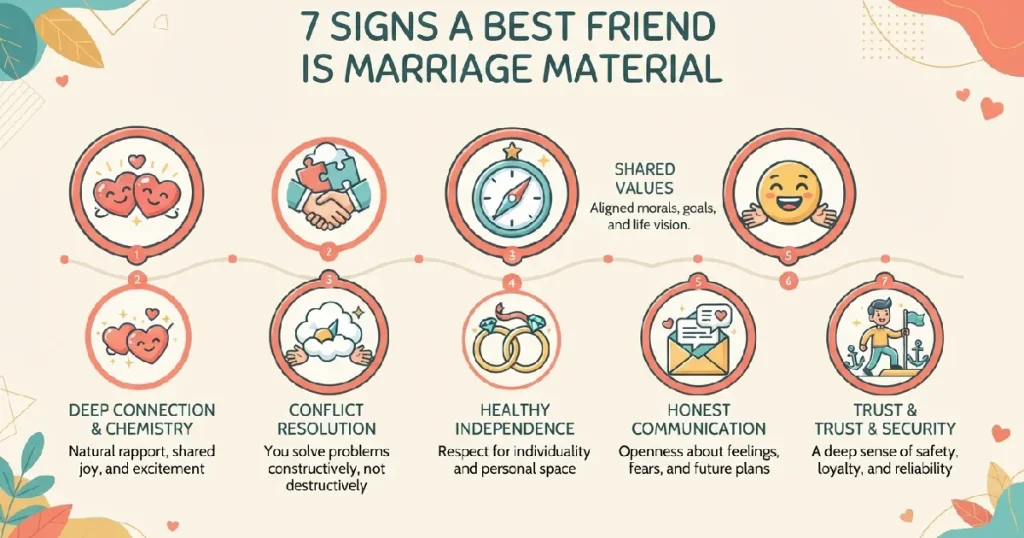 Infographic of 7 Signs Your Friend Is Marriage Material