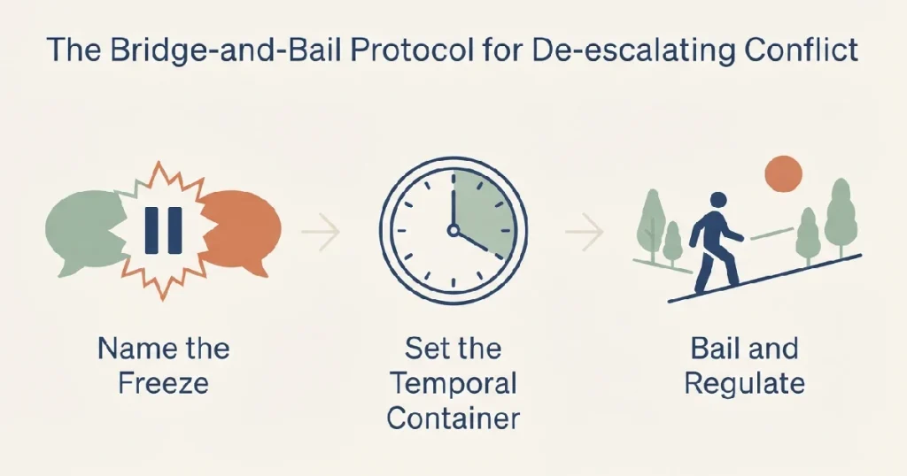 The Bridge-and-Bail Protocol for Marital De-escalation